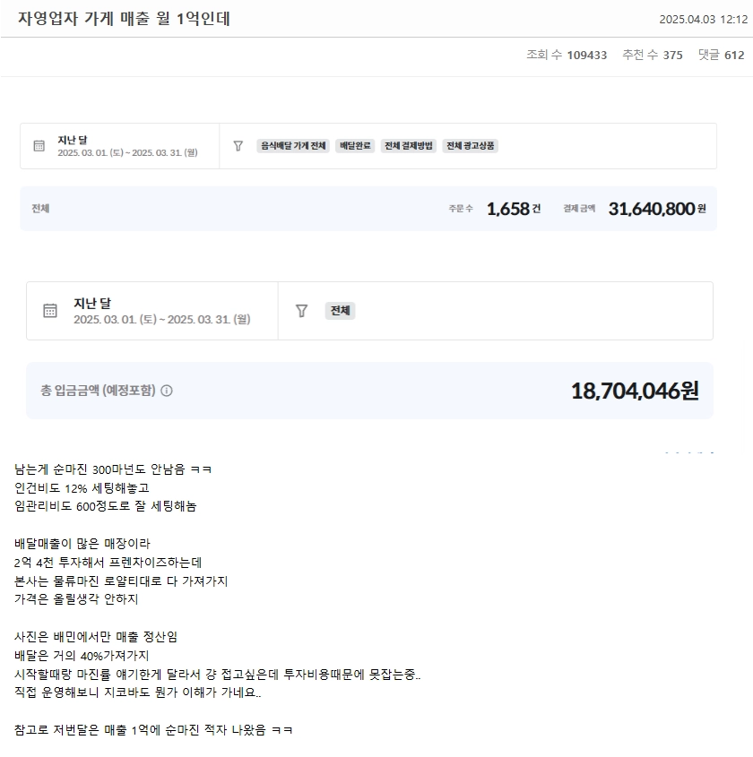 “월매출 1억이면 남는 게 얼마냐고요?” 진짜 순마진 공개