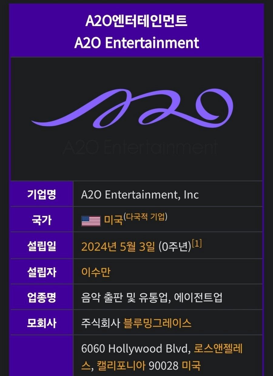 이수만의 새 회사 A2O서 연습생 지도 중 소녀시대 써니