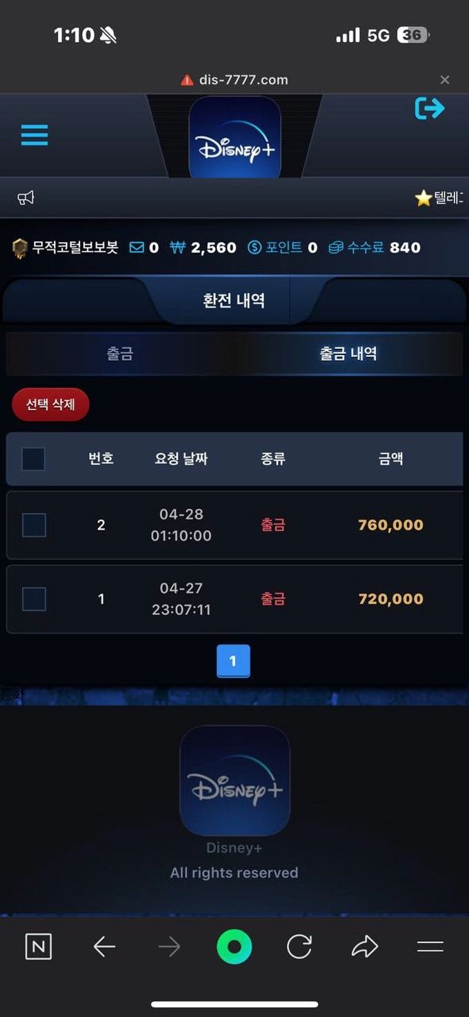 디즈니 먹튀