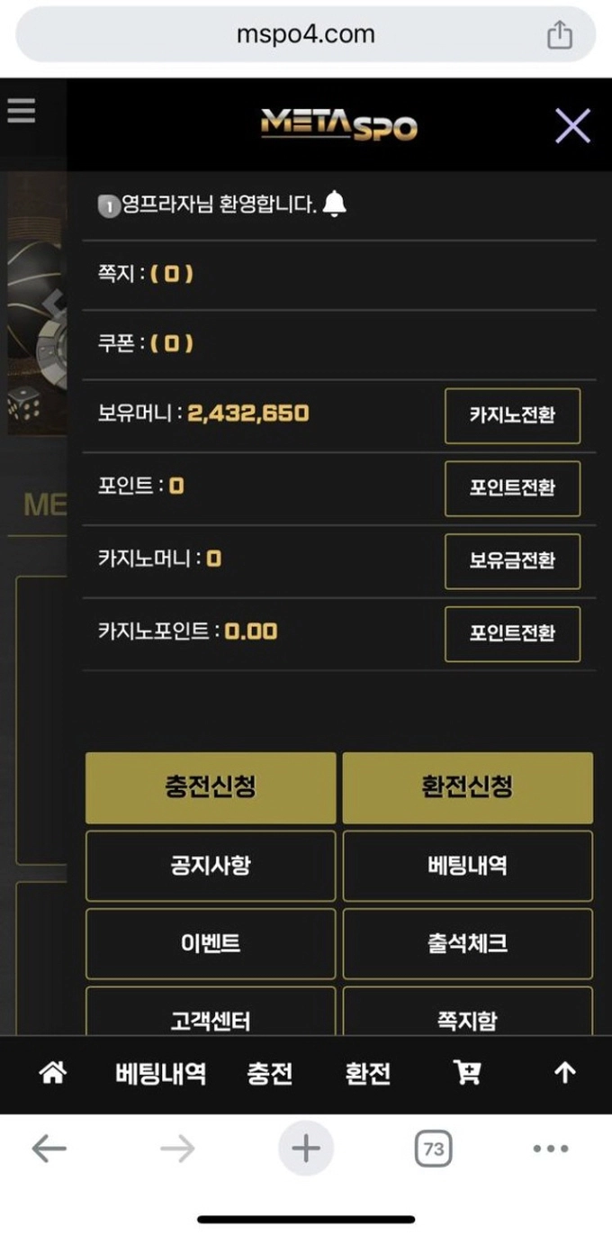 메타스포 먹튀