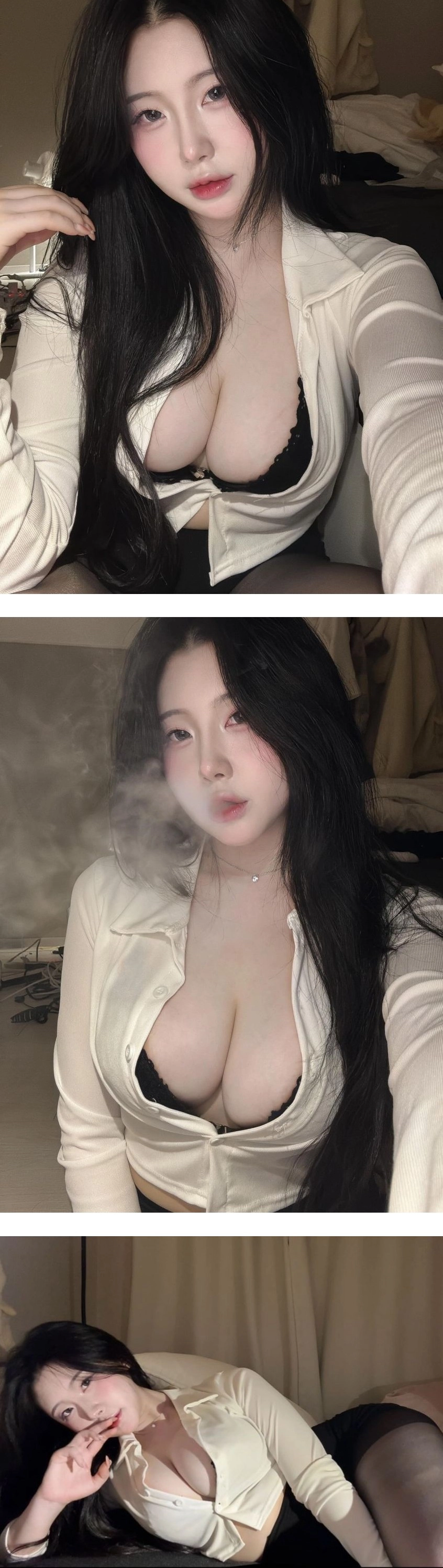 유콩 가슴골 삐져나온 퇴폐미 레전드 방셀