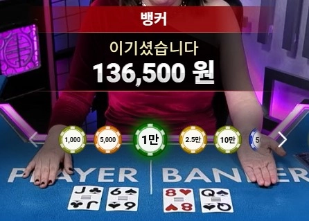 플레이텍 바카라 사대 잘맞네요