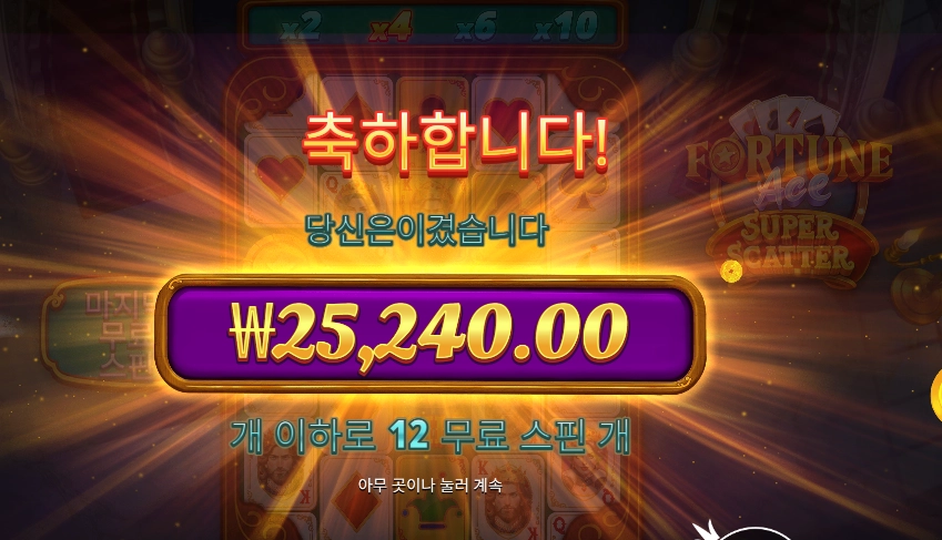 포춘 에이스 슈퍼 스캐터 ２５천원