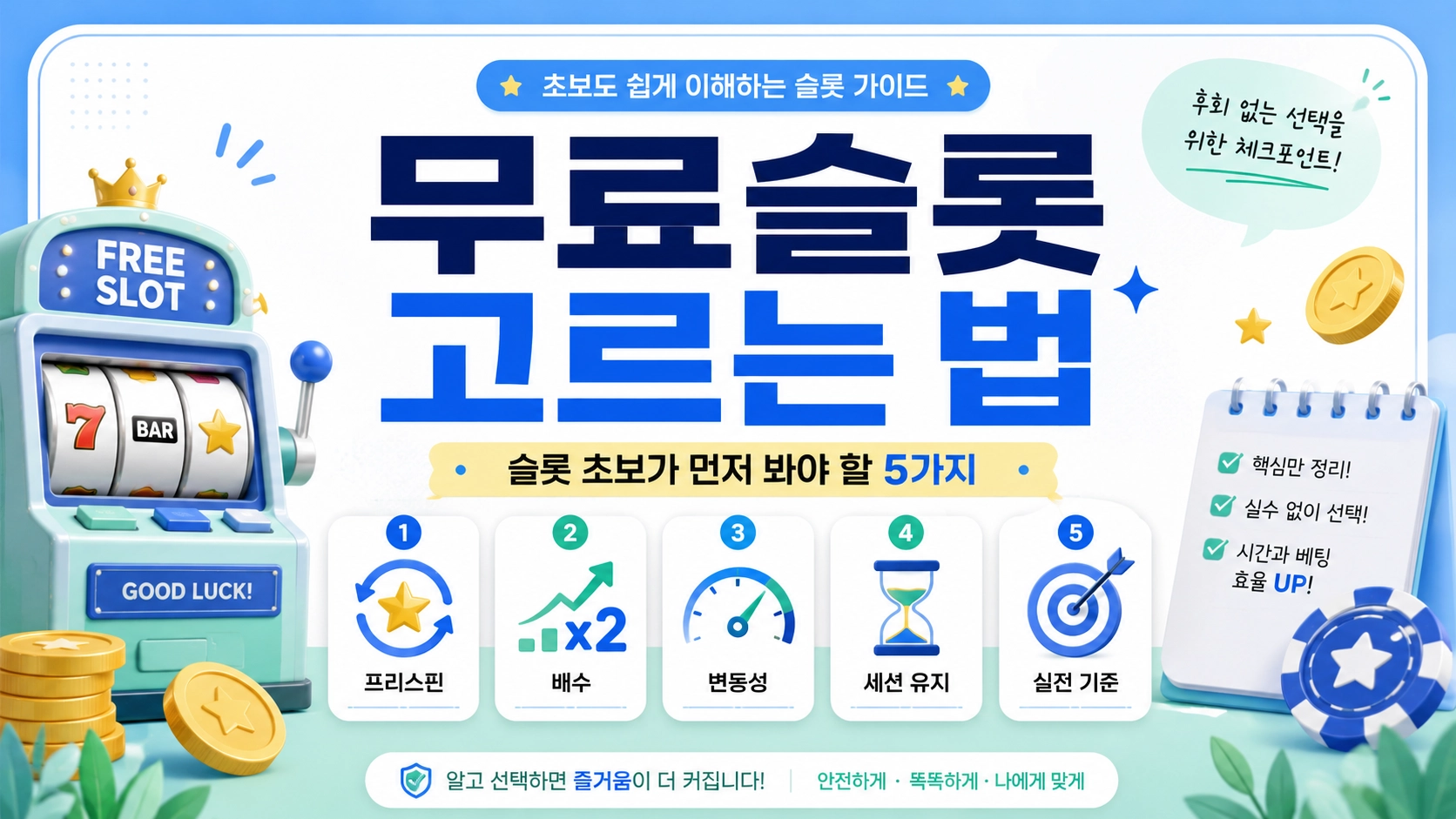 무료슬롯 고르는 기준|슬롯 초보가 먼저 봐야 할 5가지