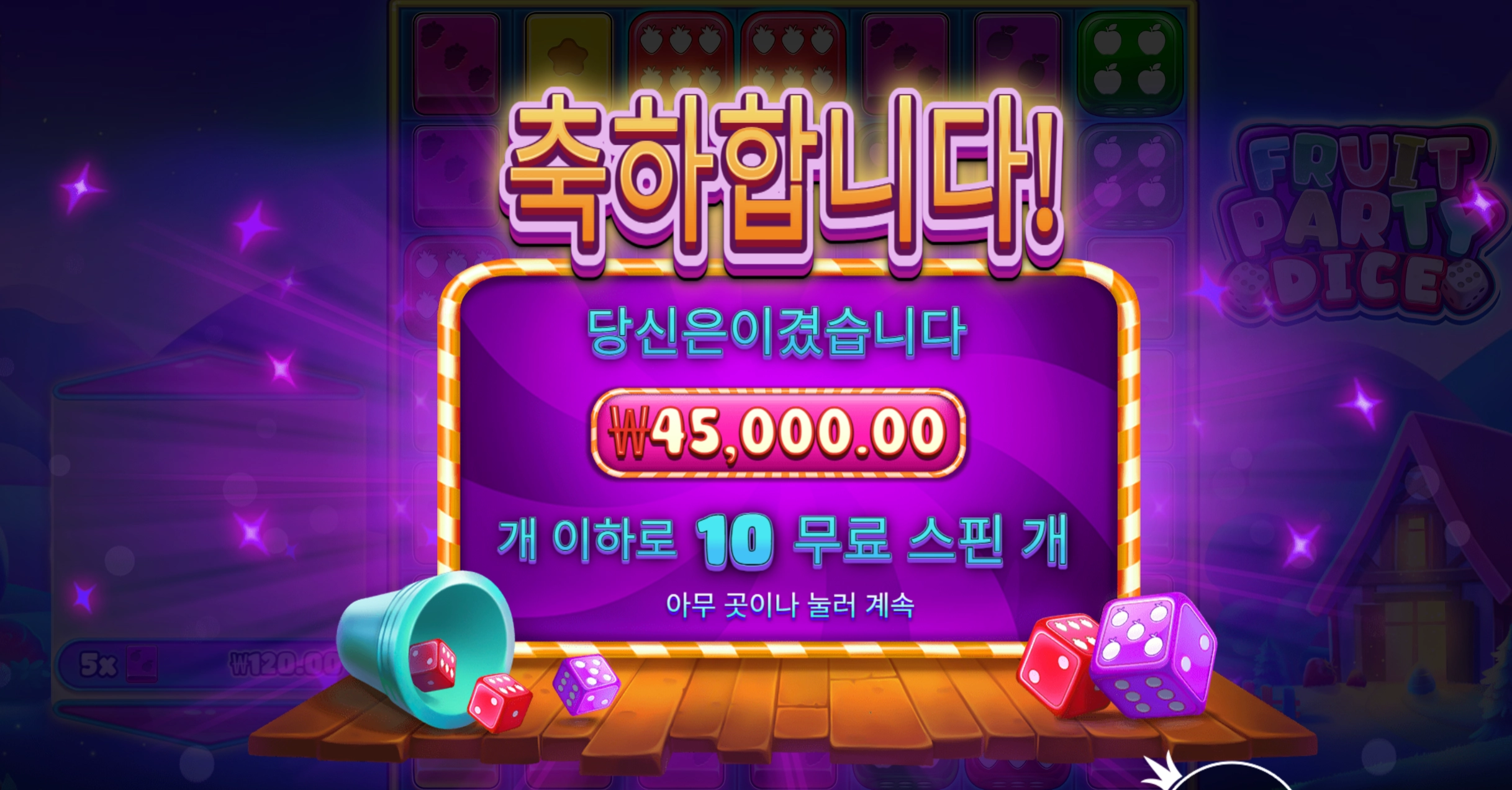 프룻다이스 4.5콩