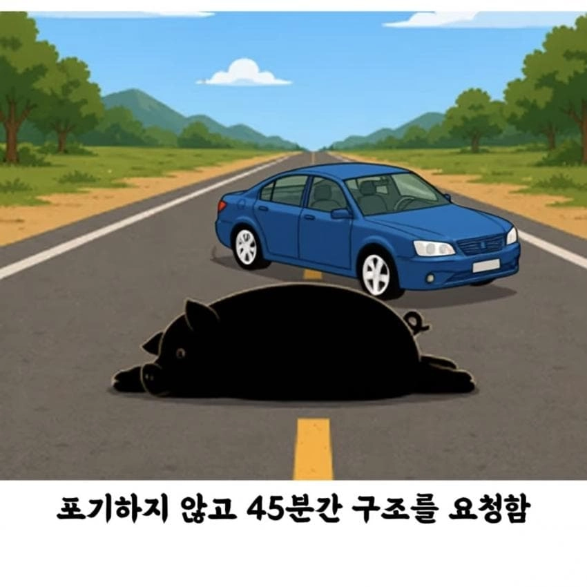 돼지 덕분에 살아난 여자