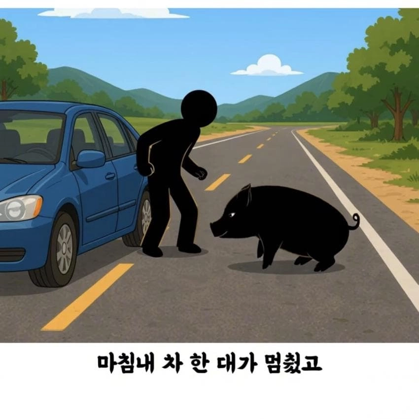 돼지 덕분에 살아난 여자