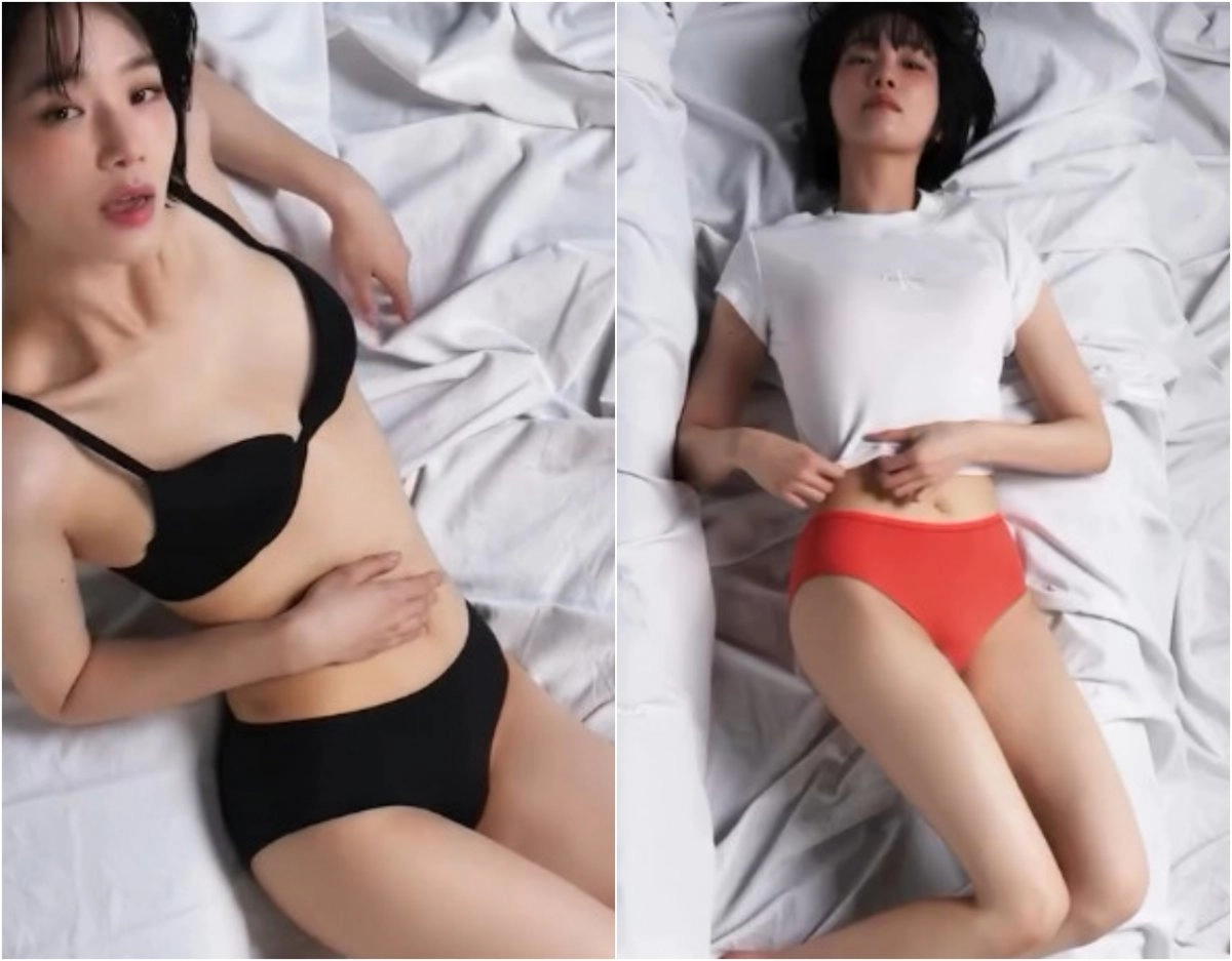 박규영, 옷 벗는 과정 다 보여주네