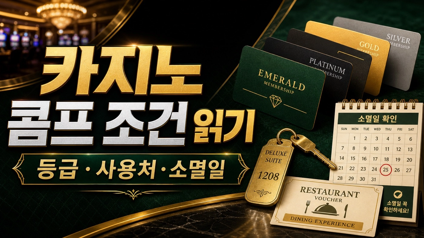 카지노 콤프와 멤버십 조건 읽기｜등급·사용처·소멸일 확인