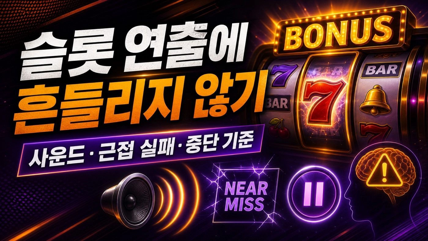 슬롯 사운드와 근접 실패 연출｜기대감에 흔들리지 않는 법