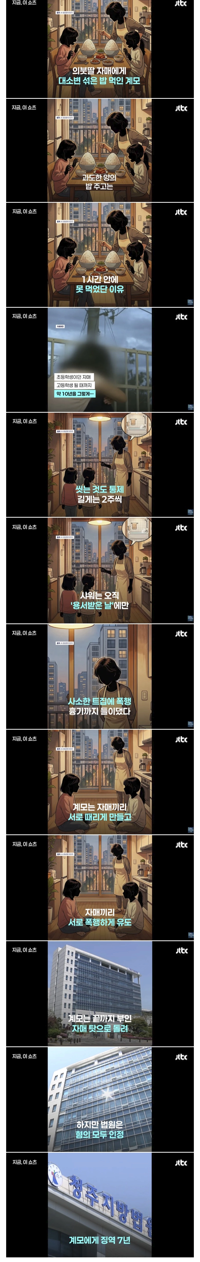 의붓딸 자매를 10년동안 학대한 계모