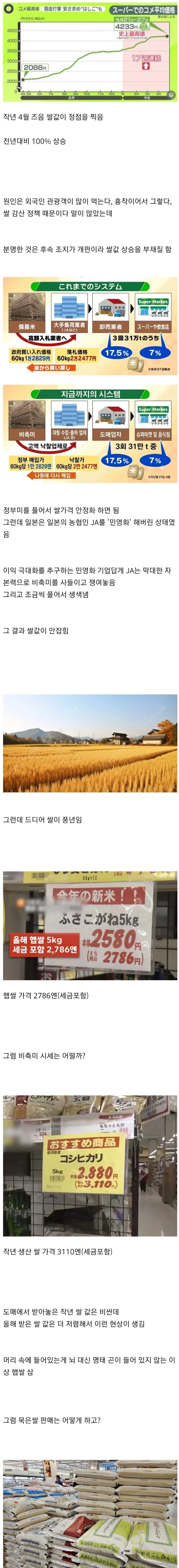 쌀값 폭등 문제가 해결된 일본 근황