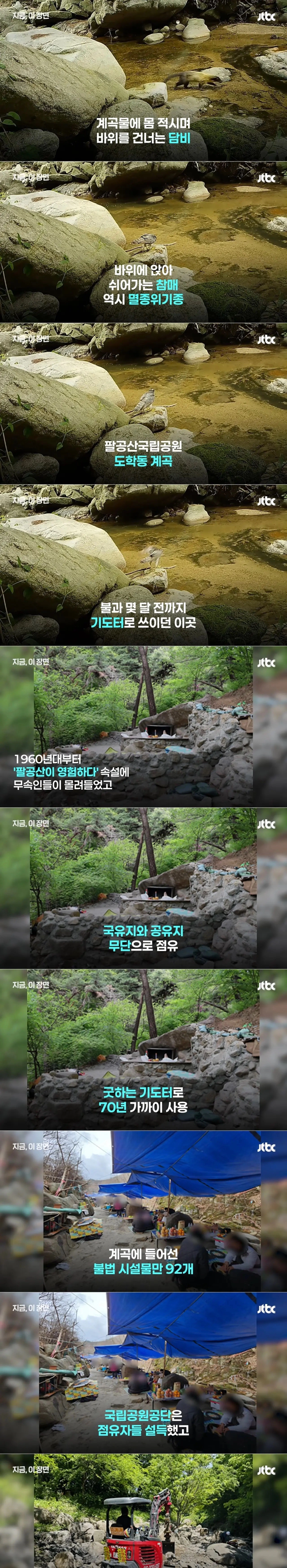 70년 무단점유 시설물 치운 팔공산 근황
