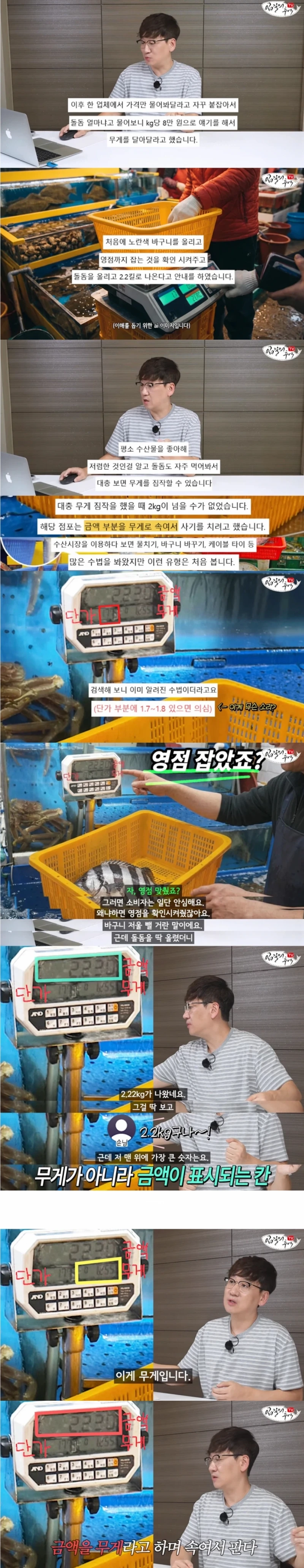 수산시장 저울치기 근황