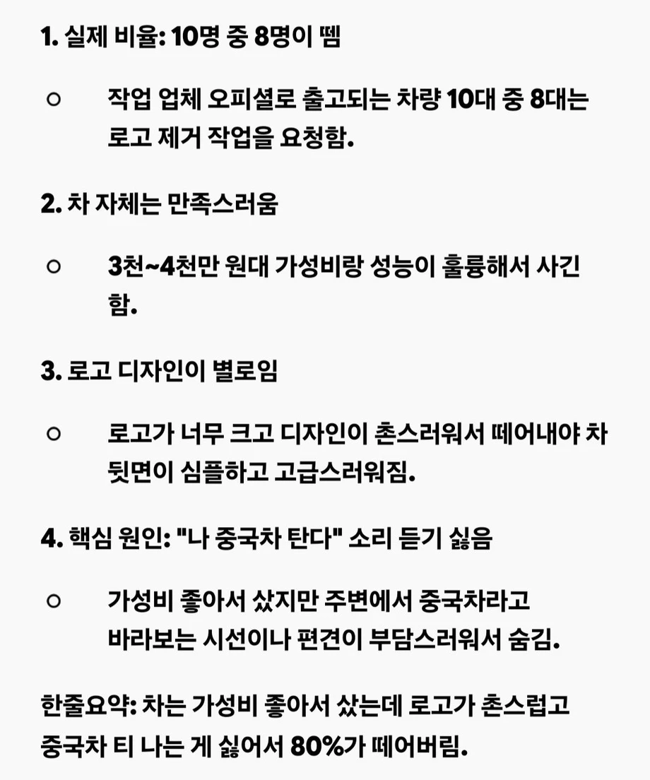 BYD 전기차 로고 떼는 이유