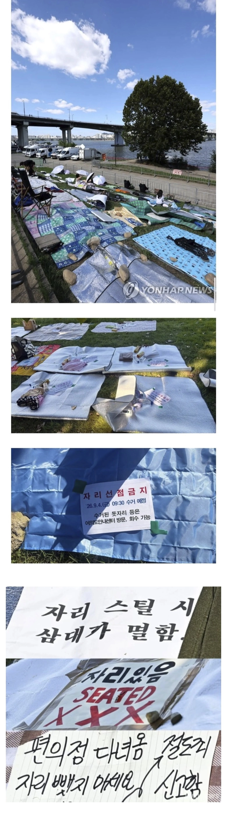 여의도 알박기 돗자리 정상화