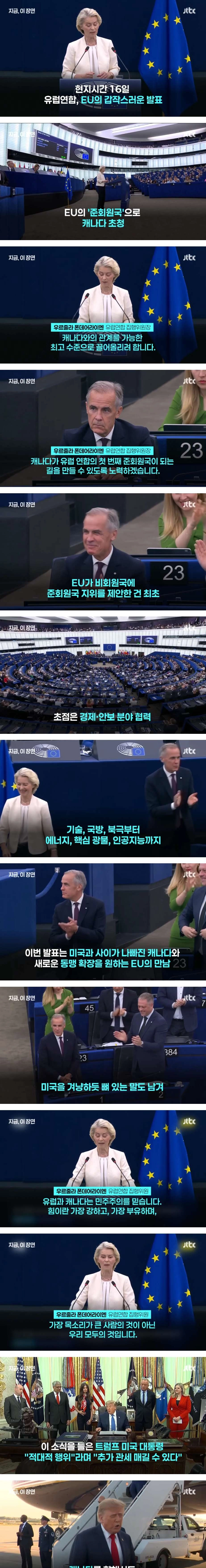 미국과 사이가 최악이 된 캐나다 근황