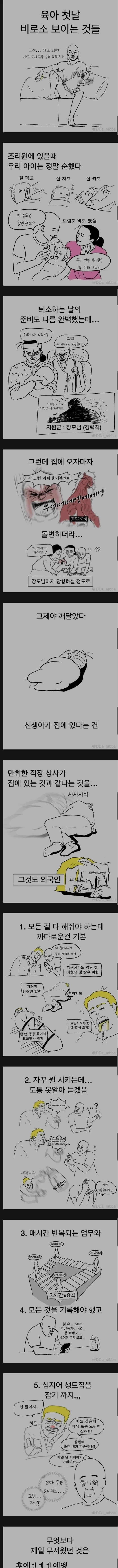 신생아가 집에 오면 생기는 일
