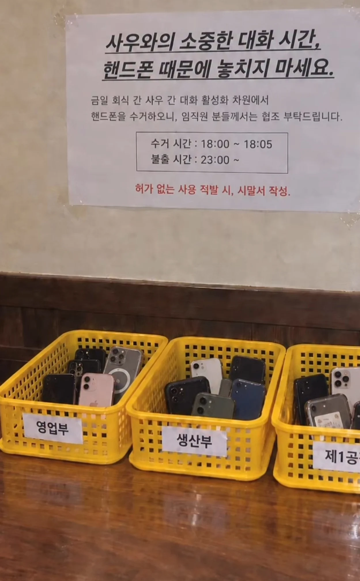 요즘 중소기업 회식 풍경