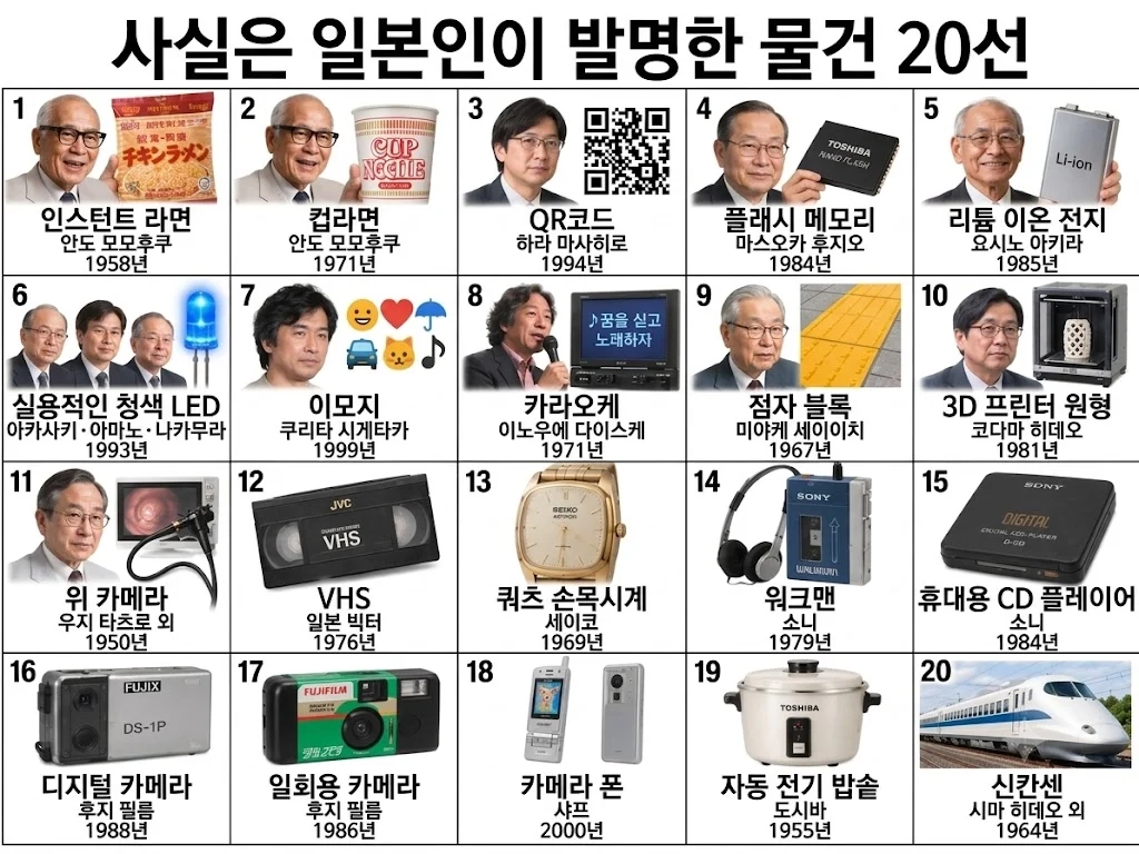 일본이 세계 최초로 발명한 것들 ㄷㄷ