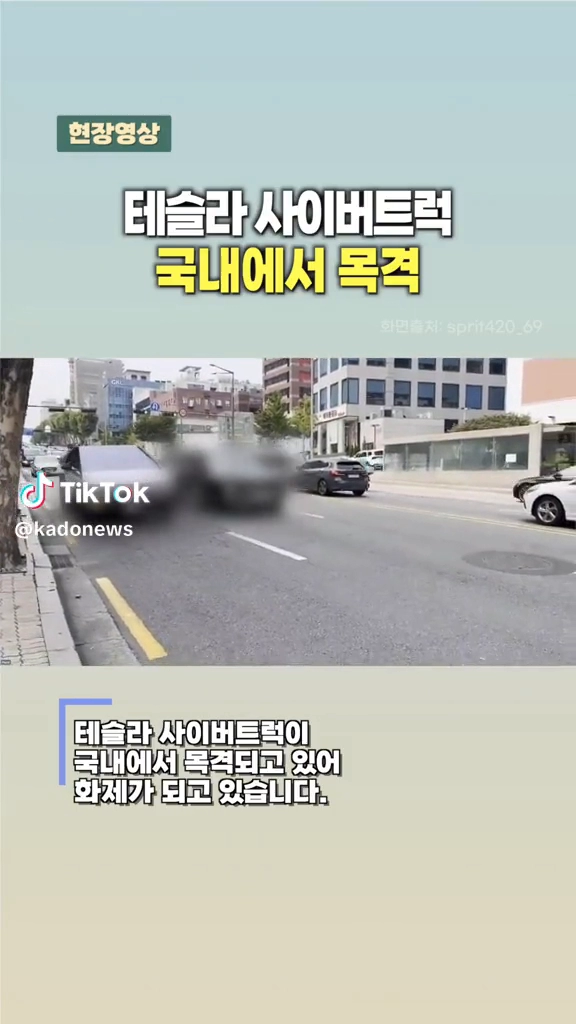 테슬라사이버트럭 국내목격