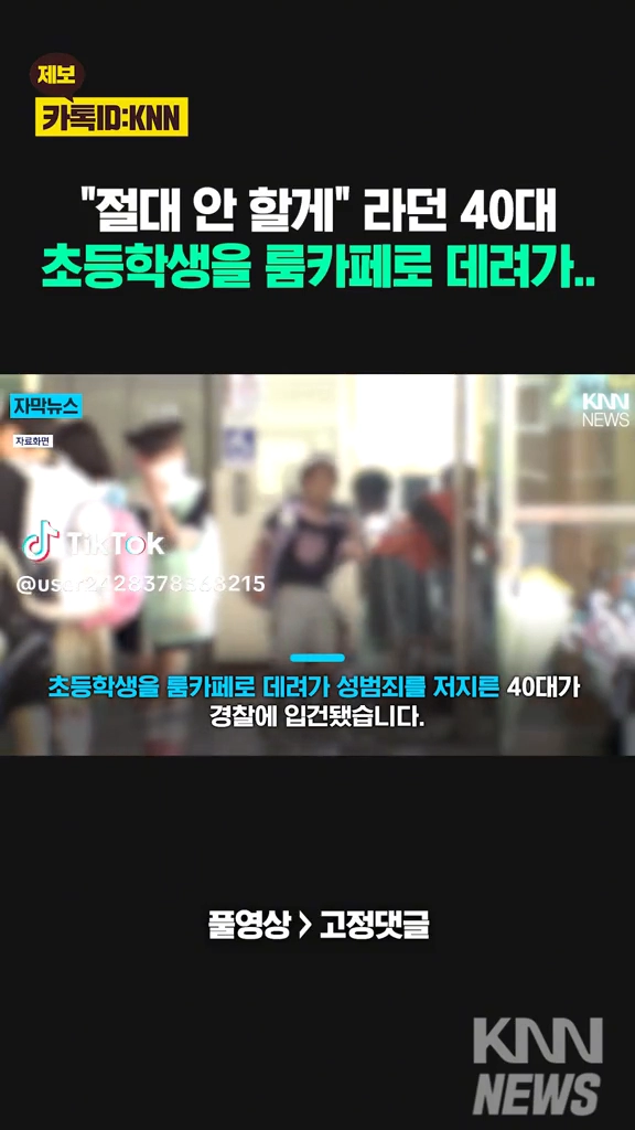 초등학생을 룸카페 데려가 성관계