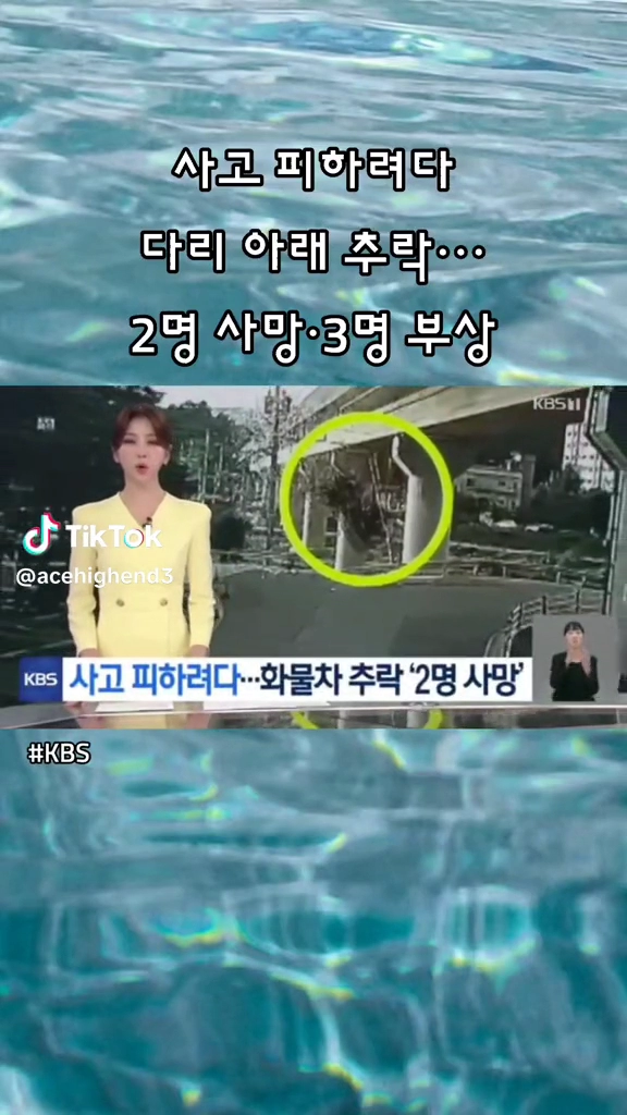 사고 피하려다 다리아래로 추락