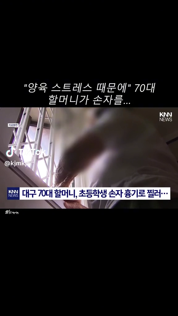 70대할머니가 손자를 흉기로 찔러..