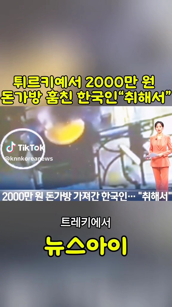 튀르키예서 돈가방2000만원 훔친 한국인