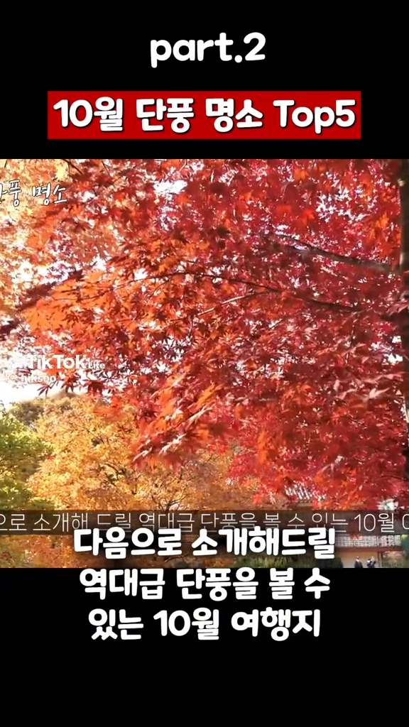 10월단풍명소