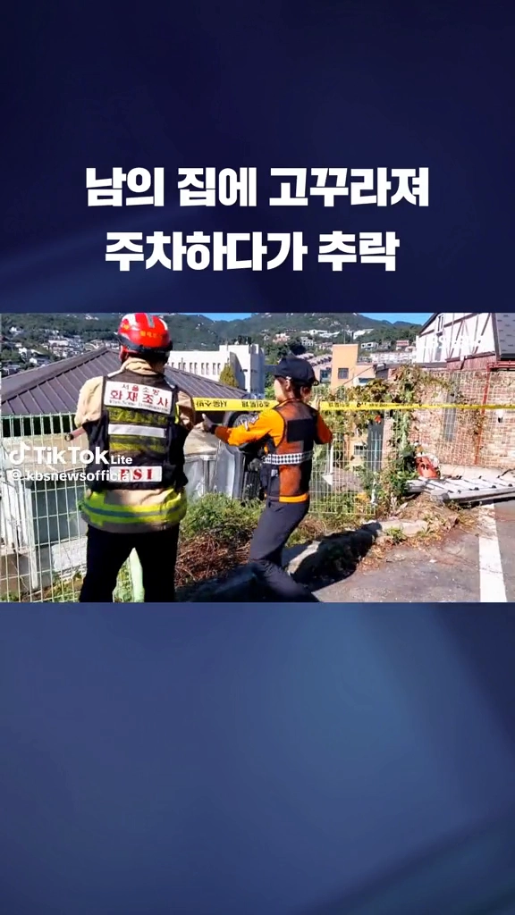 주차하다 남의 집에 추락
