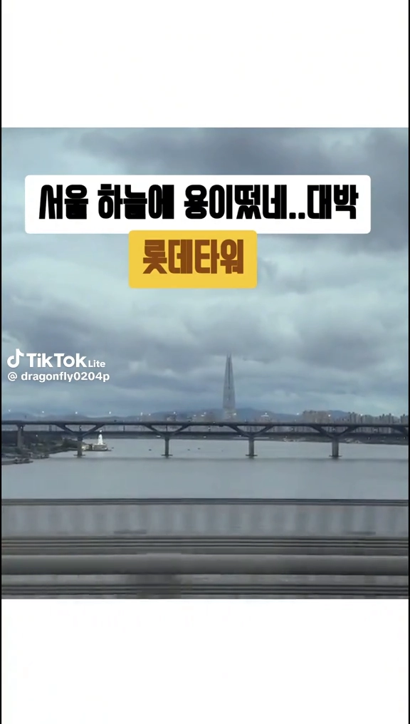 서울하늘 용이 떳다네