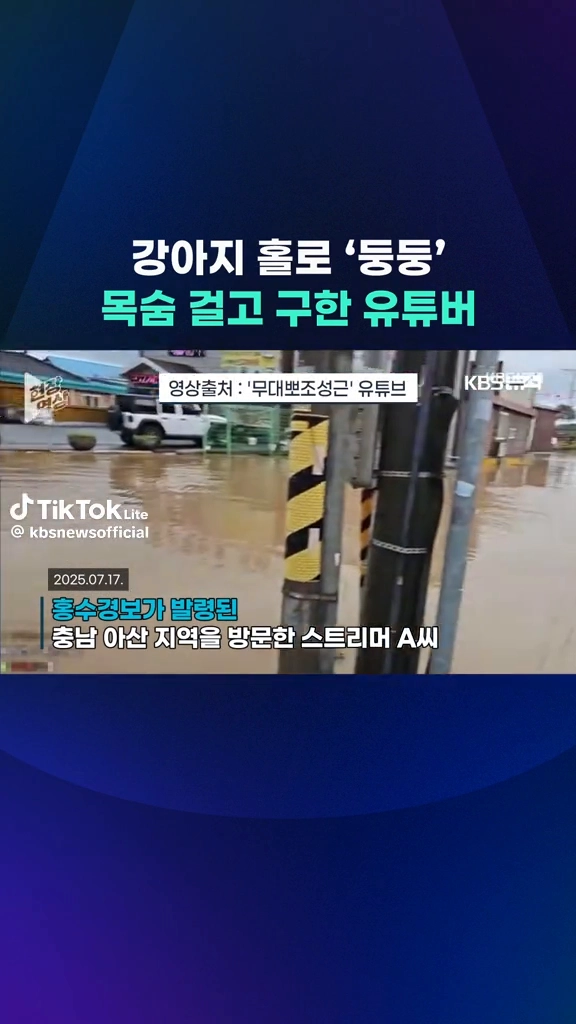 목숨걸고 강아지 구한 유튜버