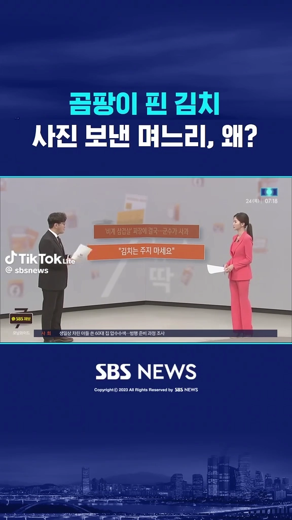 곰팡이핀 김치사진 보낸 며느리