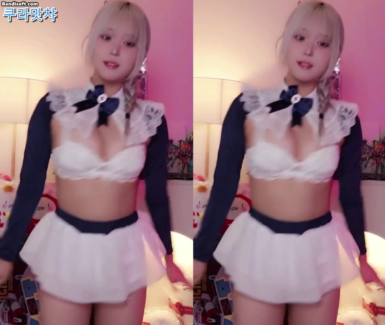 쿠라맛챠 거유 대놓고 흔들어 대는 메이드 의상