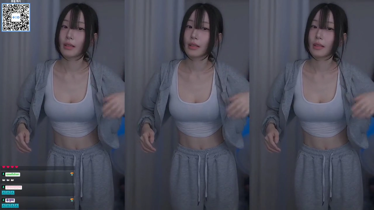 BJ 세요빔 흰 탱크탑 복근 척추뼈 기립근 뭐냐 ㄷㄷ
