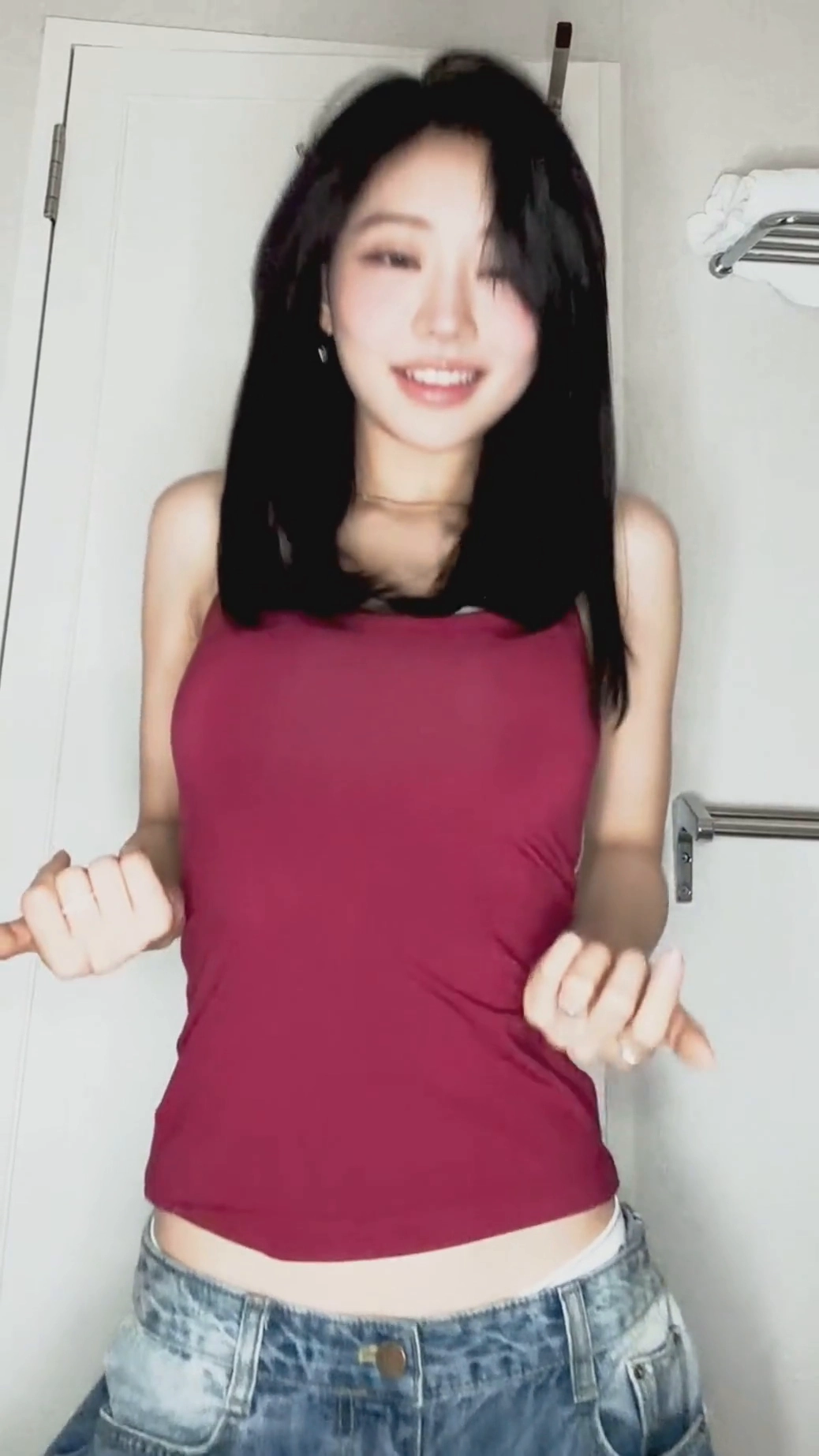 키오프 쥴리 묵직한 자주색 끈나시 페로몬