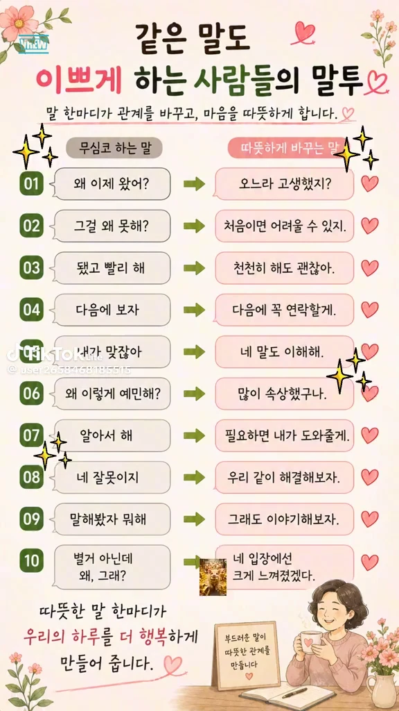 이쁘게 하는 말투