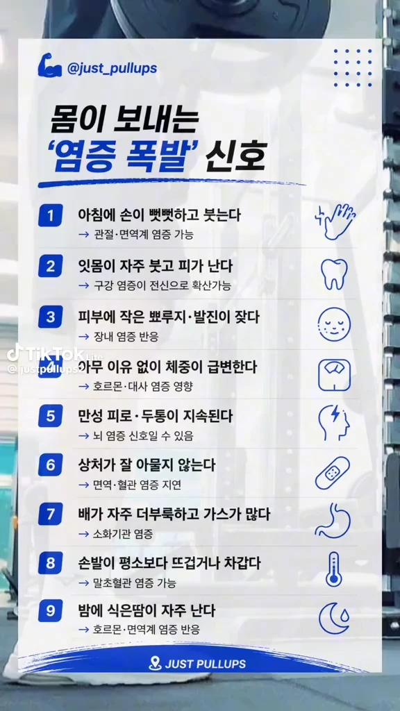 몸이 보내는 염증폭발신호