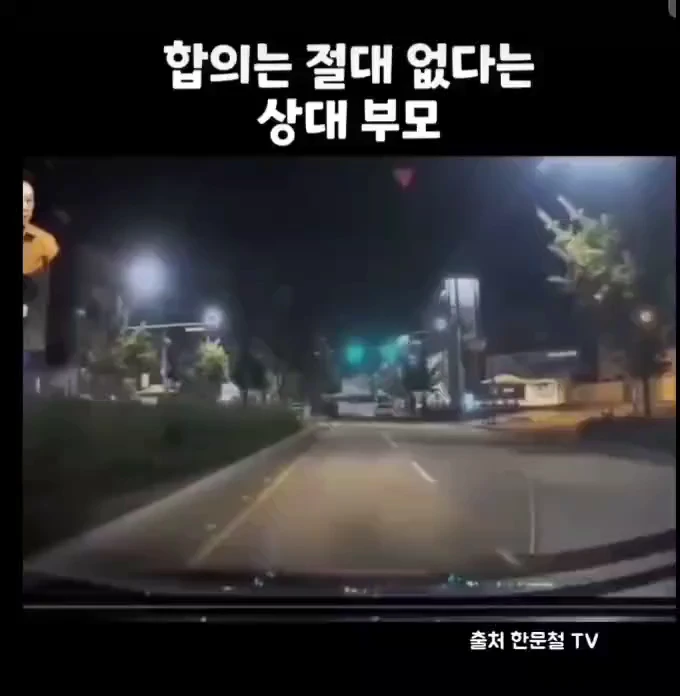 합의 절대 못한다는 교통사고