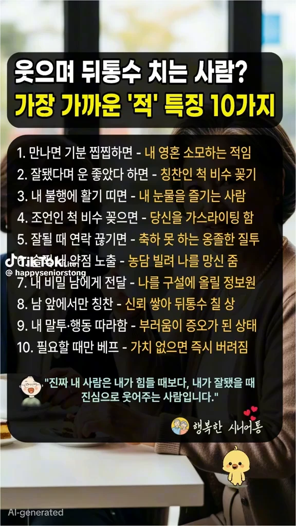 웃으며 뒤통수치는 사람
