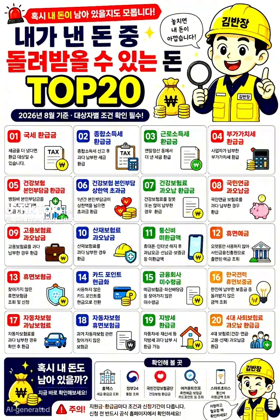 내가 낸 돈중 받을수 있는 돈