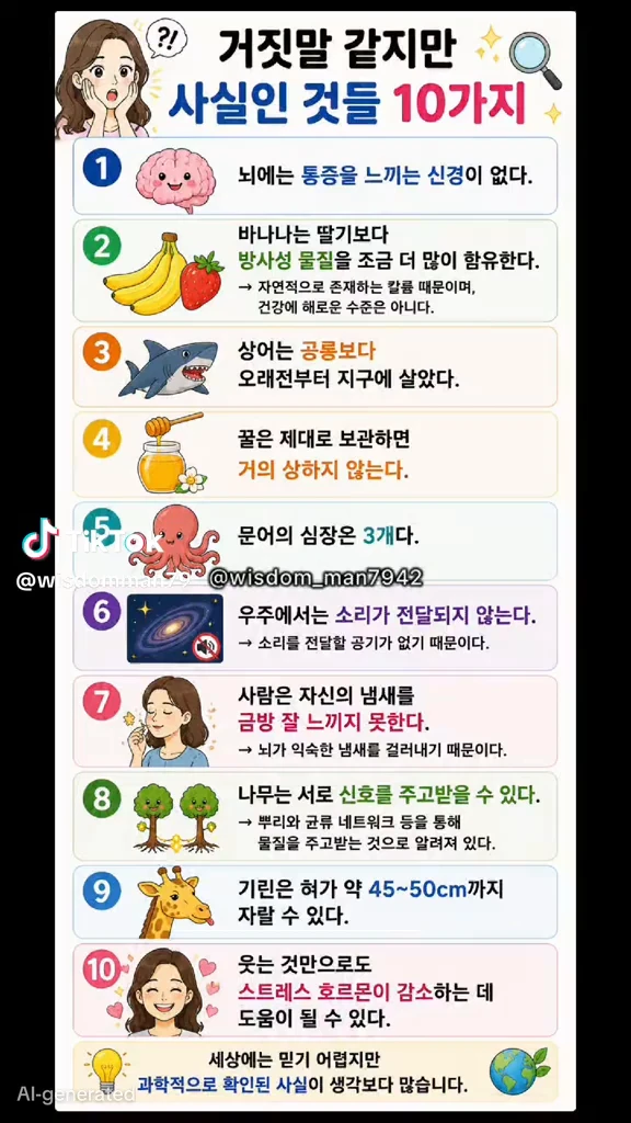 거짓말같지만 사실인것들