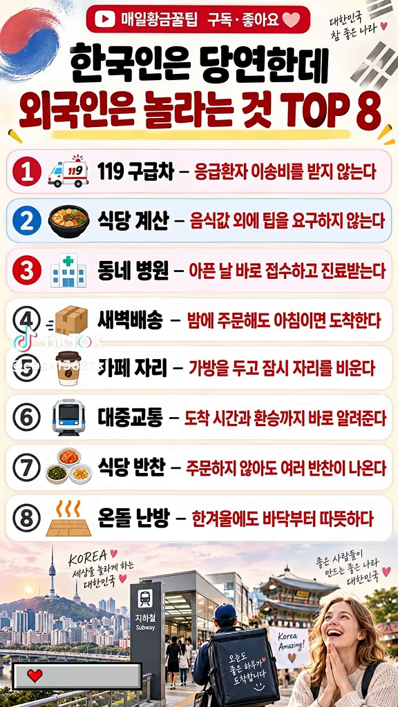 외국인이 놀라는것